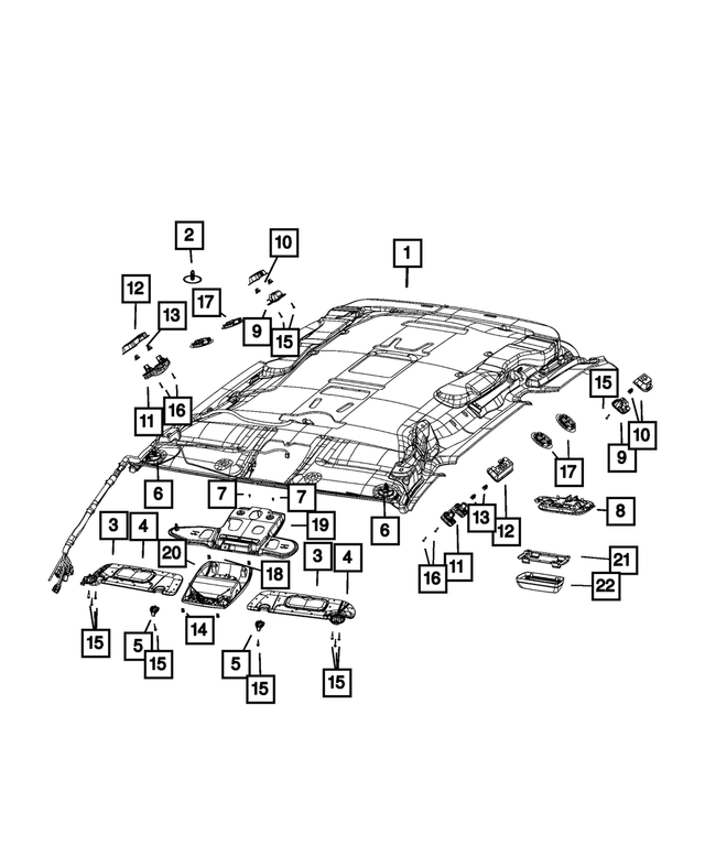 20172020 Dodge Grand Caravan Headliner 6QW101DAAC My Mopar Parts