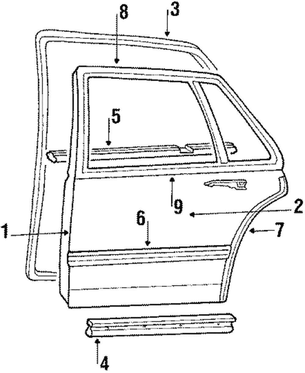 Molding Kit, Rear S/D Center - GM (20503372)