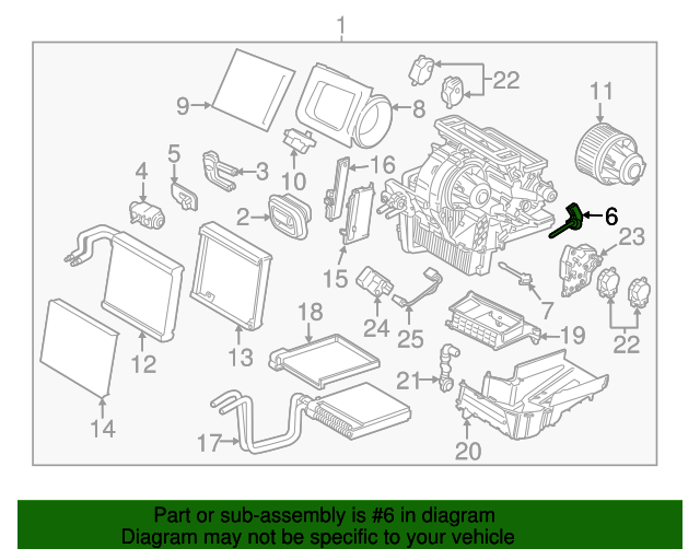Genuine Ford OEM Floor Discharge Air Sensor Assembly FV6Z-19C734-B YH-1965