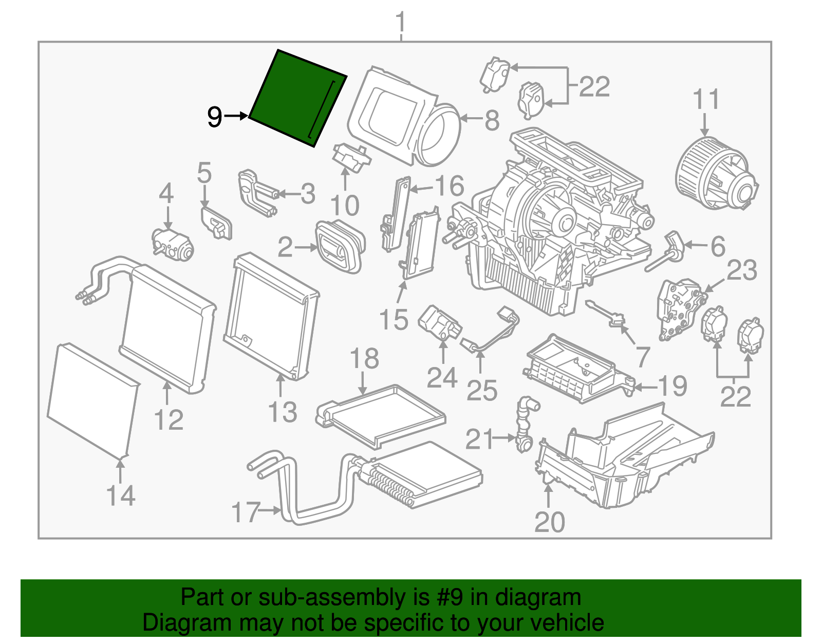 Heater Case Gasket - Ford (GV6Z-18A638-AA)