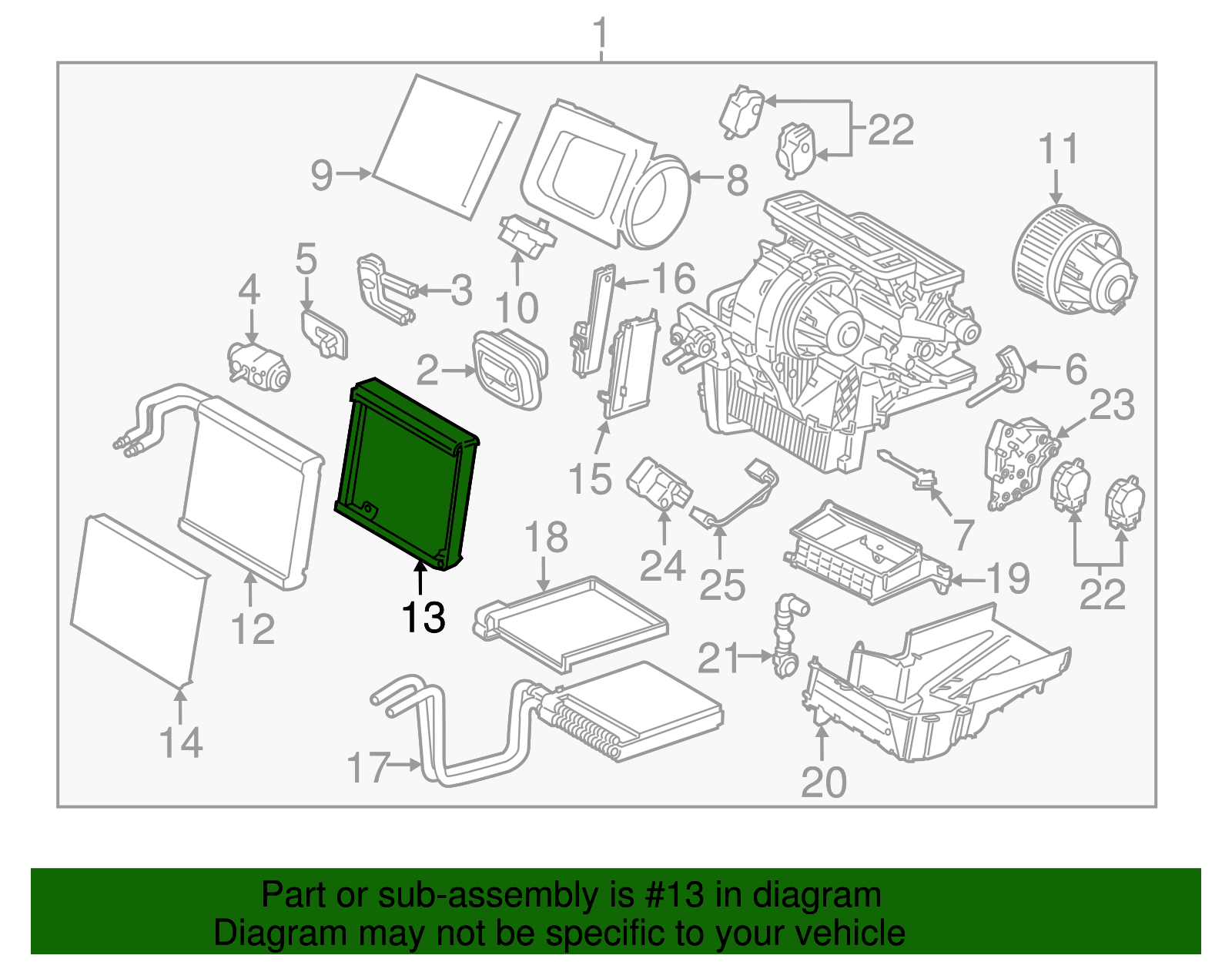 Evaporator Core Seal - Ford (GV6Z-19W700-A)