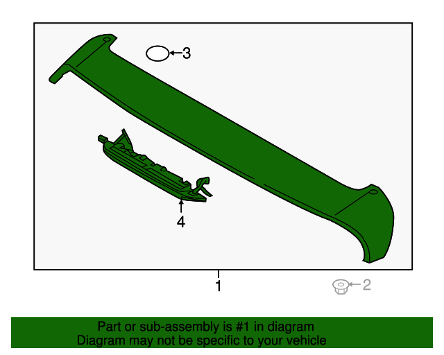 20142018 Kia Forte5 Spoiler 87210 A7500 OEM Parts Online