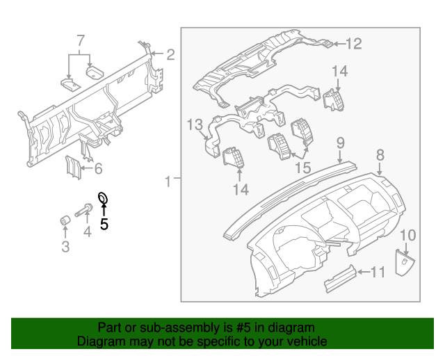 Lift Gate Shell 1996-2020 Mazda Lift Gate Shell Grommet A001-56-053 | TascaParts.com