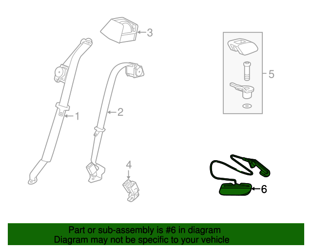 92214437 GM Child Seat Restraint System Belt Guide GM Parts Store
