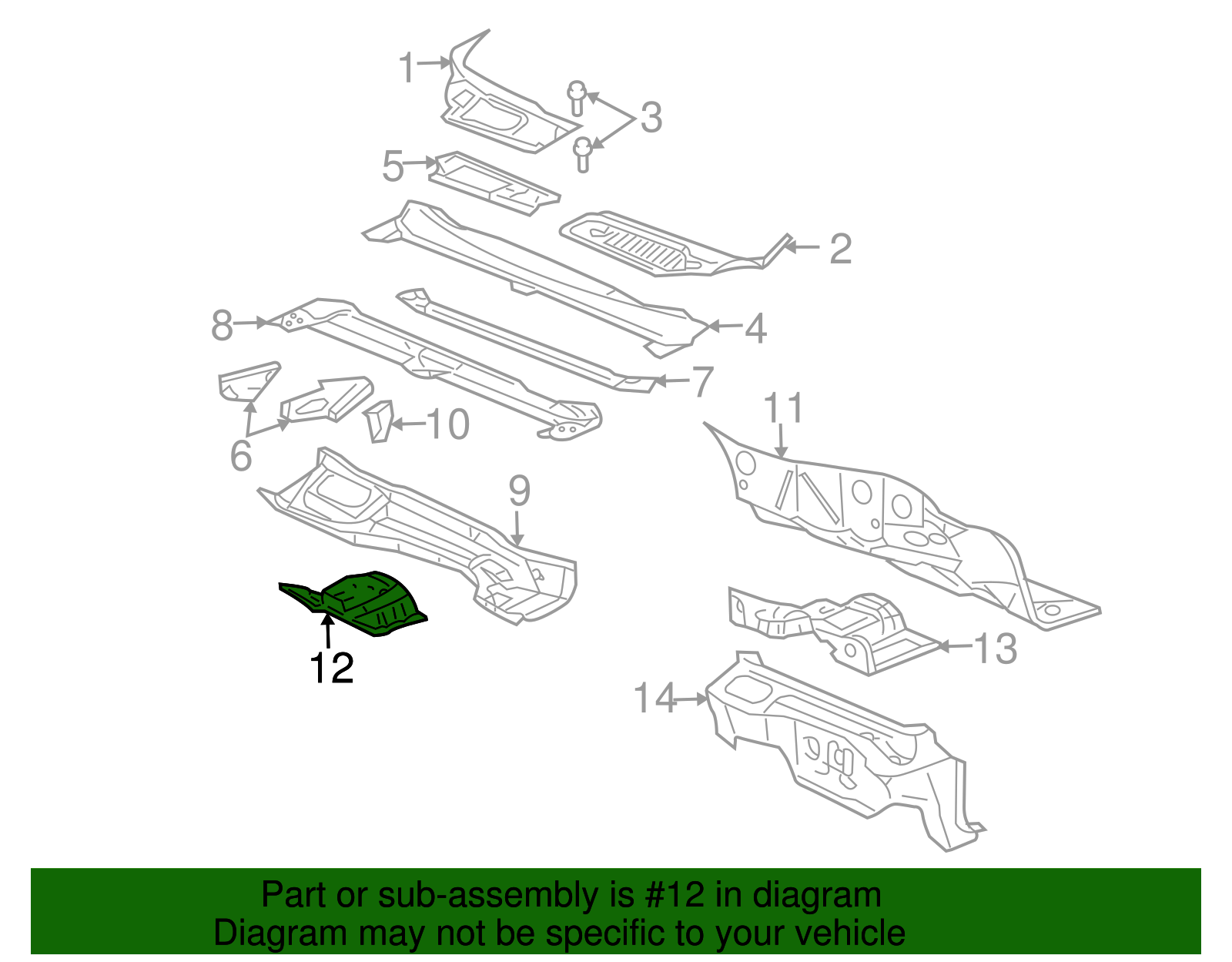 Instrument Panel Lower Reinforcement - Buick (25766581)