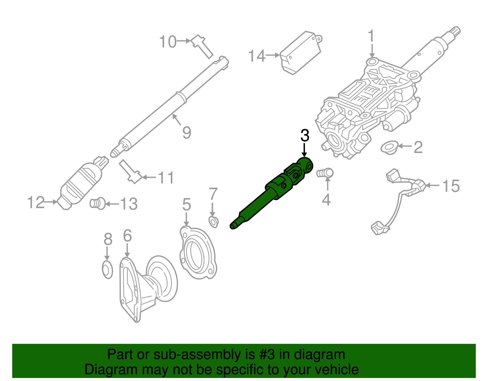 Upper Intermediate Steering Shaft - GM (84096842)