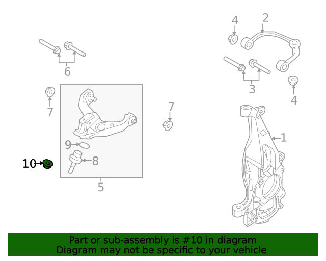 20172023 Ford Lower Ball Joint Nut W720110S440 Blue Springs Ford Parts