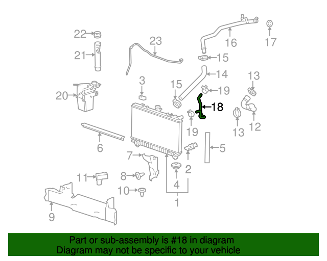 22962575 Engine Coolant Air Bleed Hose 20122015 Chevrolet Camaro