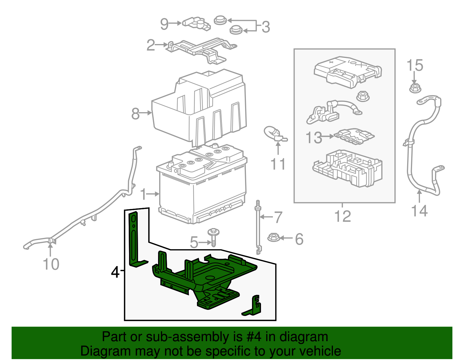 Battery Tray - GM (84401323)
