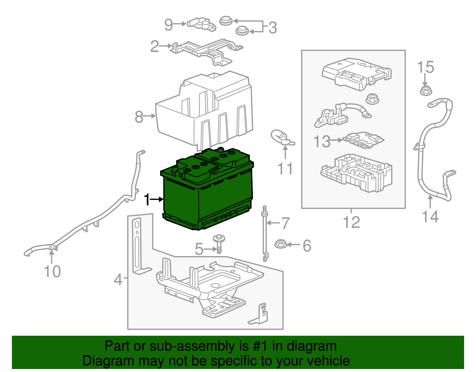 Vehicle Battery - GM (88864541)