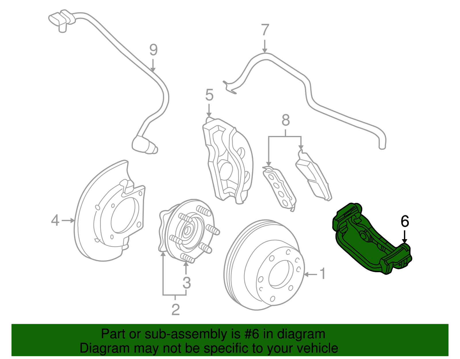 Front Driver Side Disc Brake Caliper Bracket - GM (25997053)