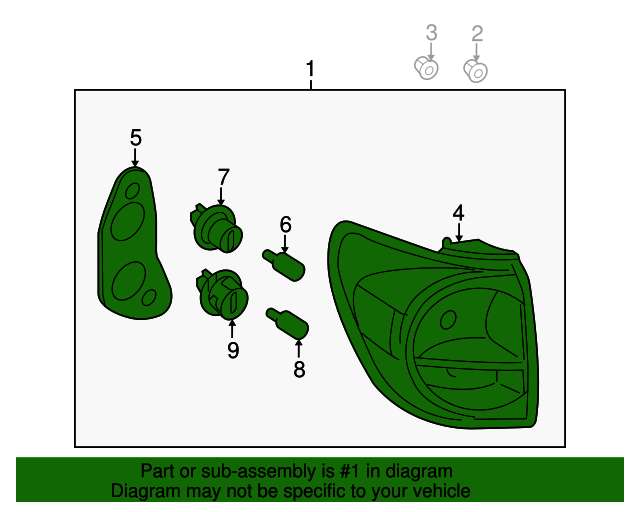 Toyota OEM Tail Lamp Assembly Part 815600C080 OEM Vehicle Parts