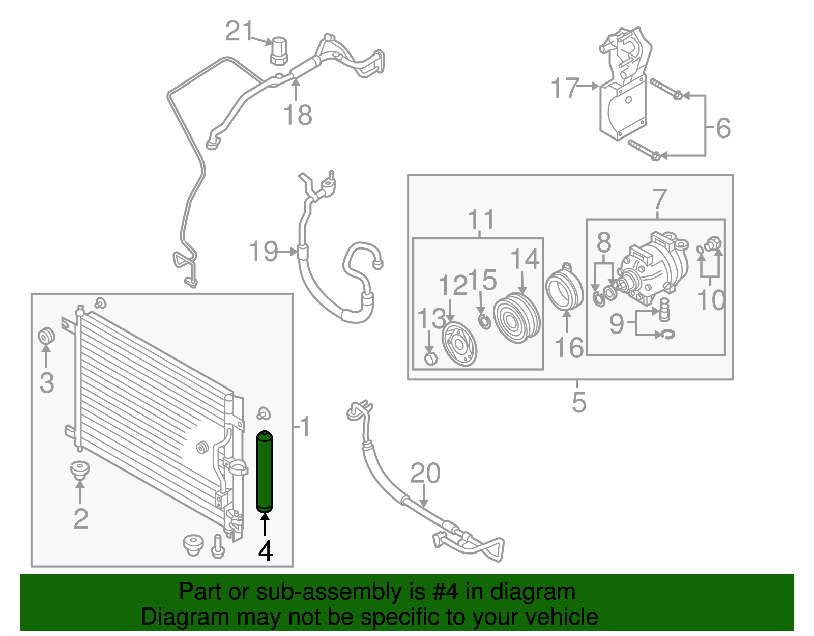 Air Conditioning Receiver Drier - GM (96539635)