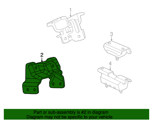 19992007 GM Driver Side Engine Mount Bracket 15113848 GM Parts Center