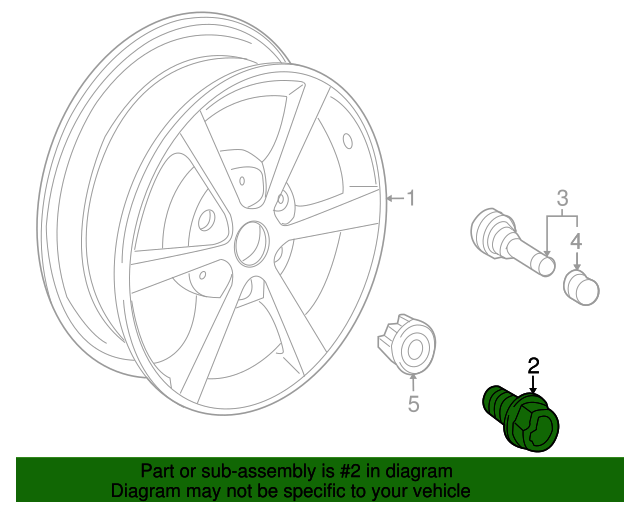 0009905607 Wheel Bolt 20112016 Smart Fortwo MercedesBenz USA Parts