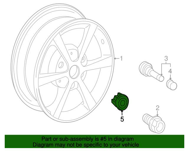 0004010525 Center Cap 20112016 Smart Fortwo MercedesBenz USA Parts