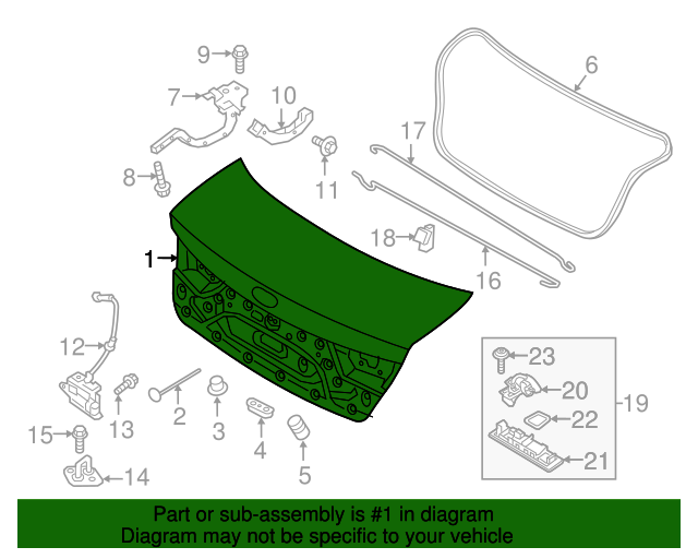 69200D5010 Trunk Lid 20162020 Kia Optima Kia.Parts Store