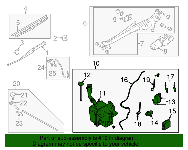20072008 Subaru Forester 20072008 Subaru Forester Windshield Wiper