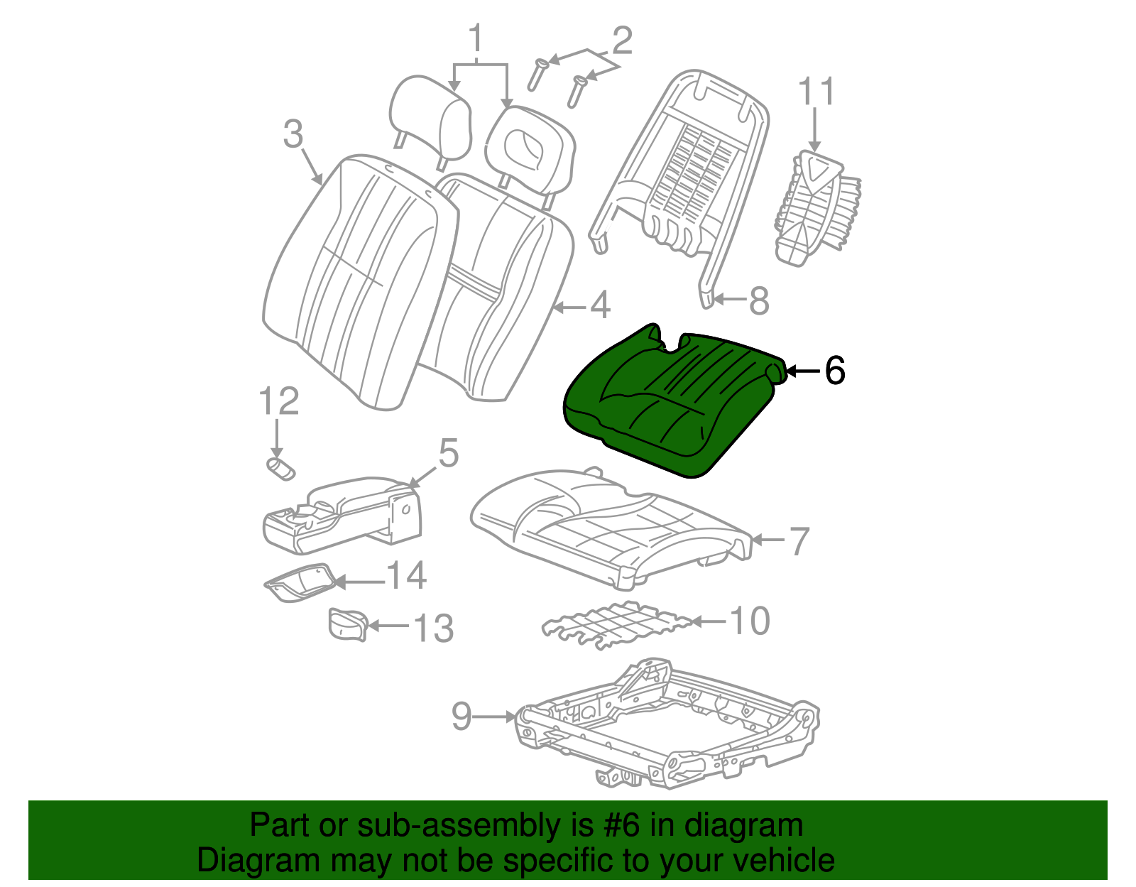 Cover Assembly, D/Seat Cushion        *Left Neutra*Neutral - GM (88893057)