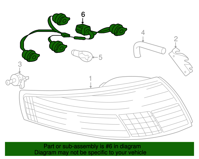 20052009 Porsche 911 Tail Light Wiring Harness 99763143600 Sunset