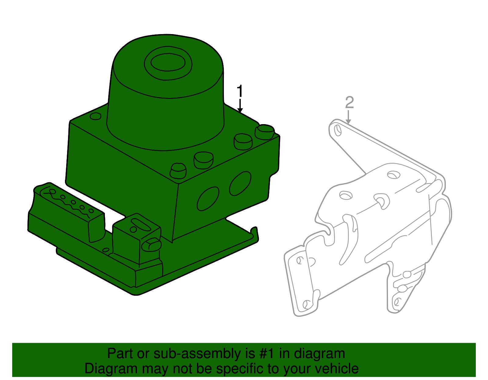 ABS Control Unit - Ford (YL8Z-2C065-AA)