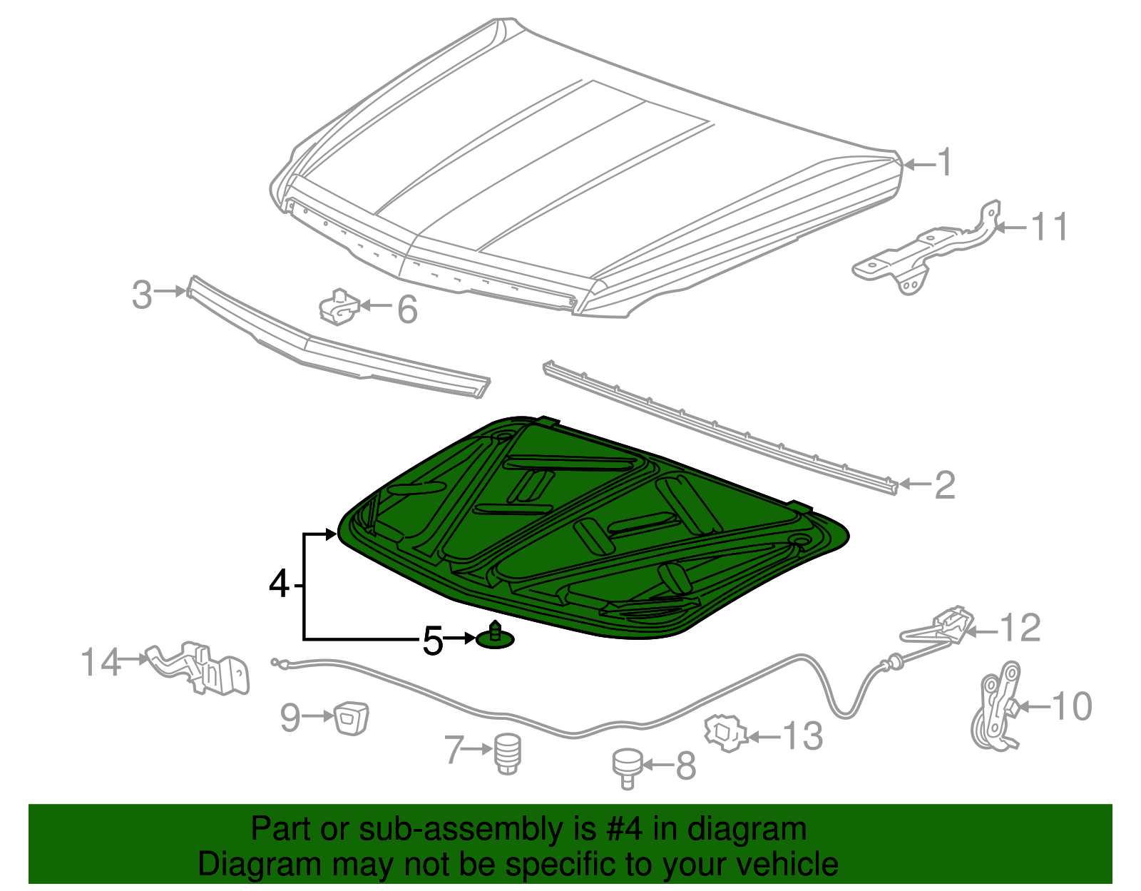 Hood Insulator - Cadillac (84110489)