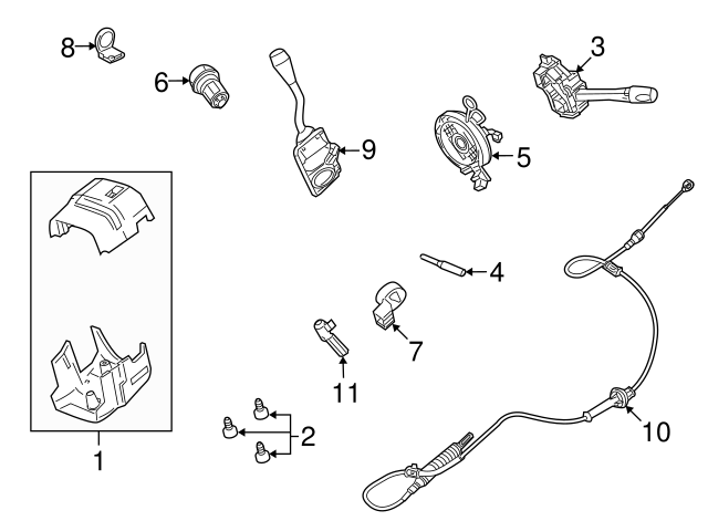 NEW OEM Ford Automatic Transmission Shifter Cable – Fits 2007-2008 Mercury Grand Marquis, 6W1Z-7E395-B