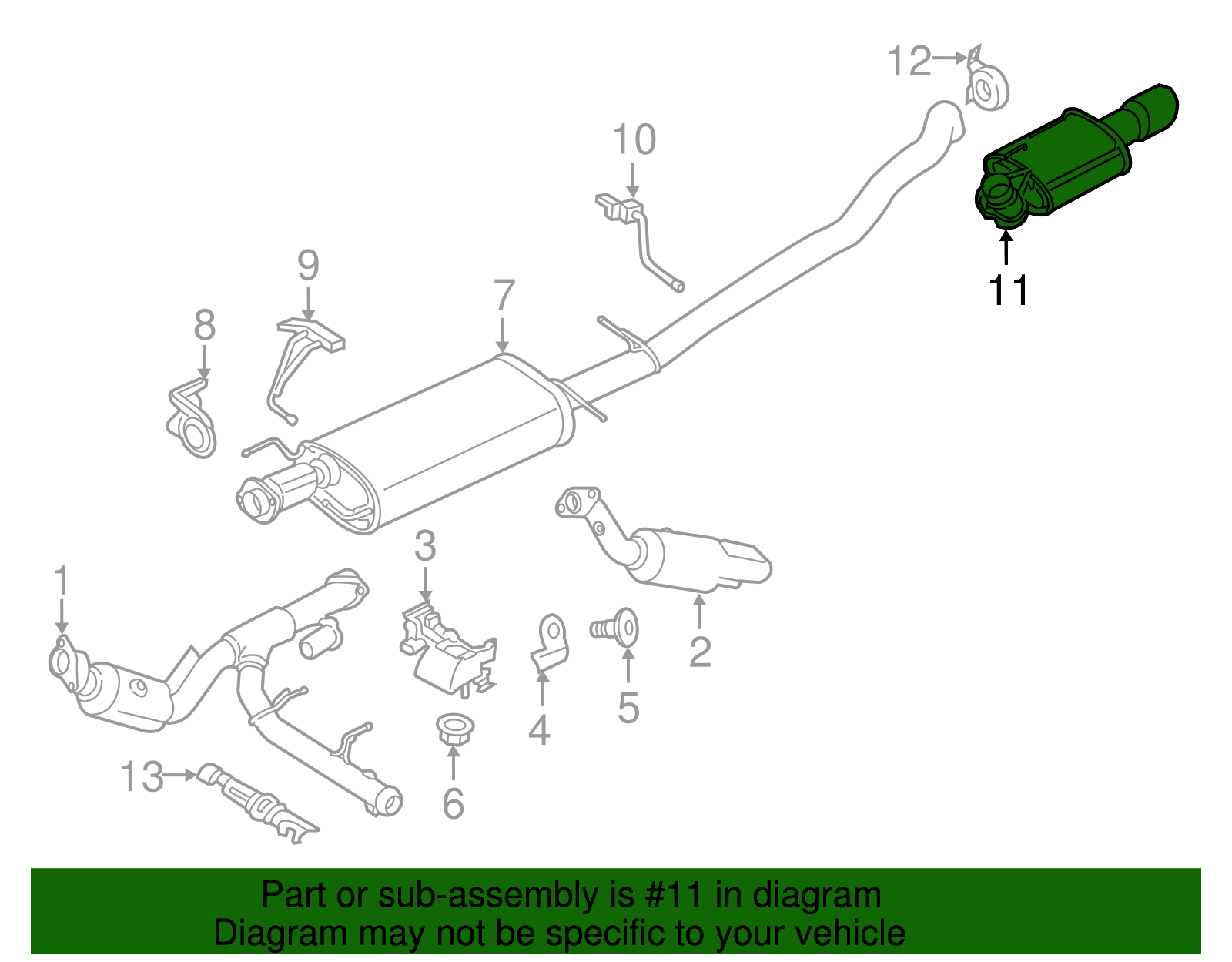 Exhaust Pipe - Ford (GL7Z-5201-A)