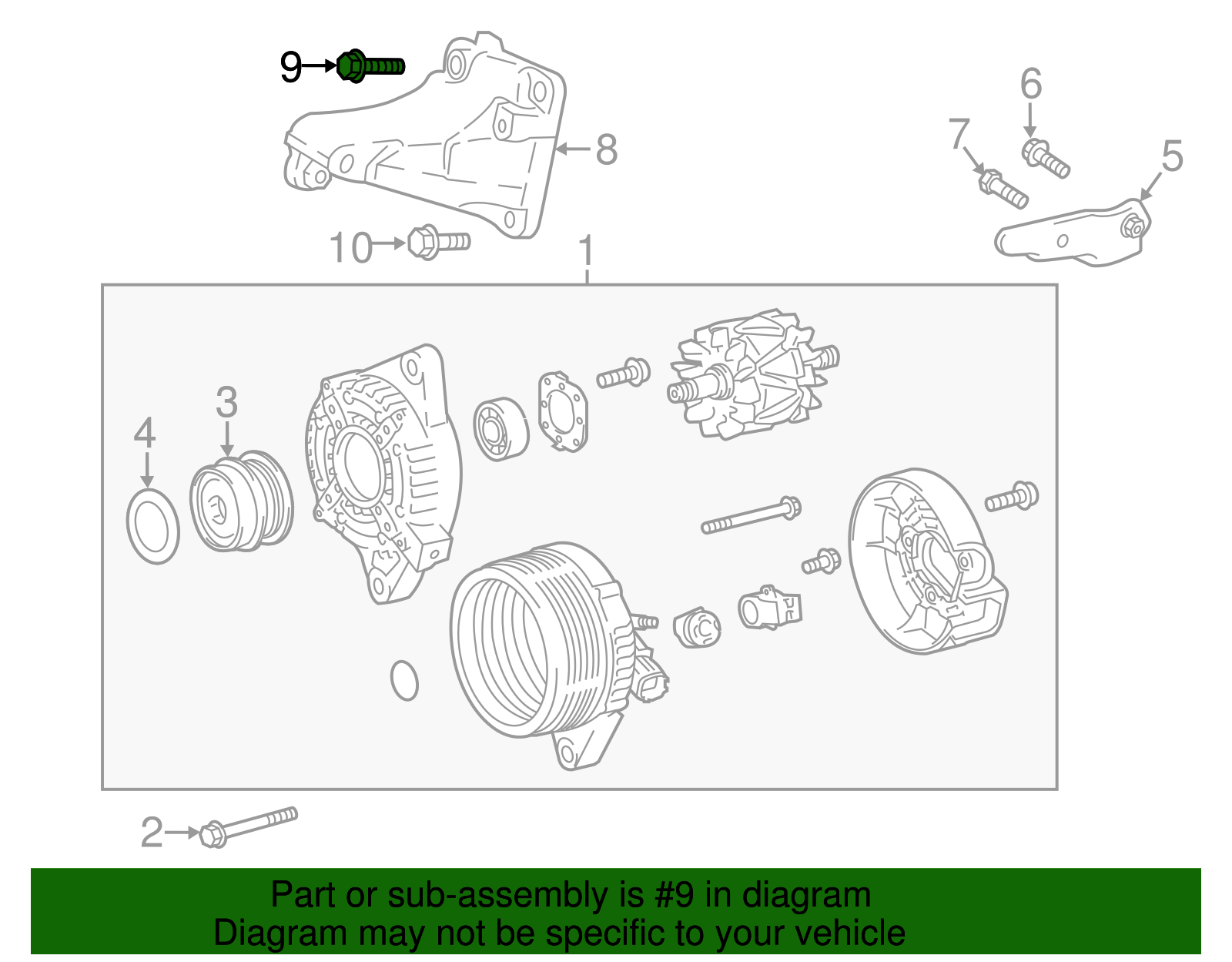 Engine Crankshaft Main Bearing Cap Bolt - Toyota (90105-A0173)