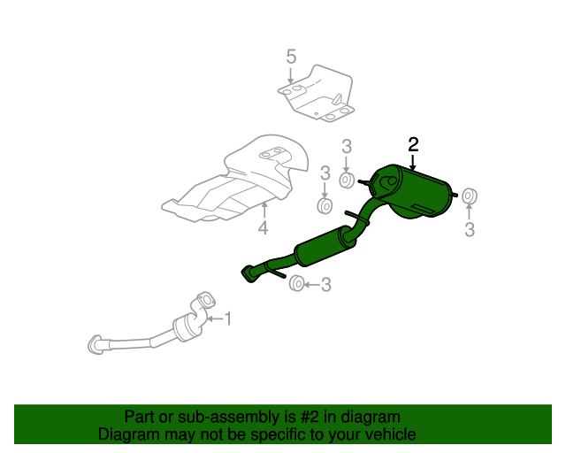 Genuine OEM Exhaust Muffler Assembly Part 25791351 Fits 20072010
