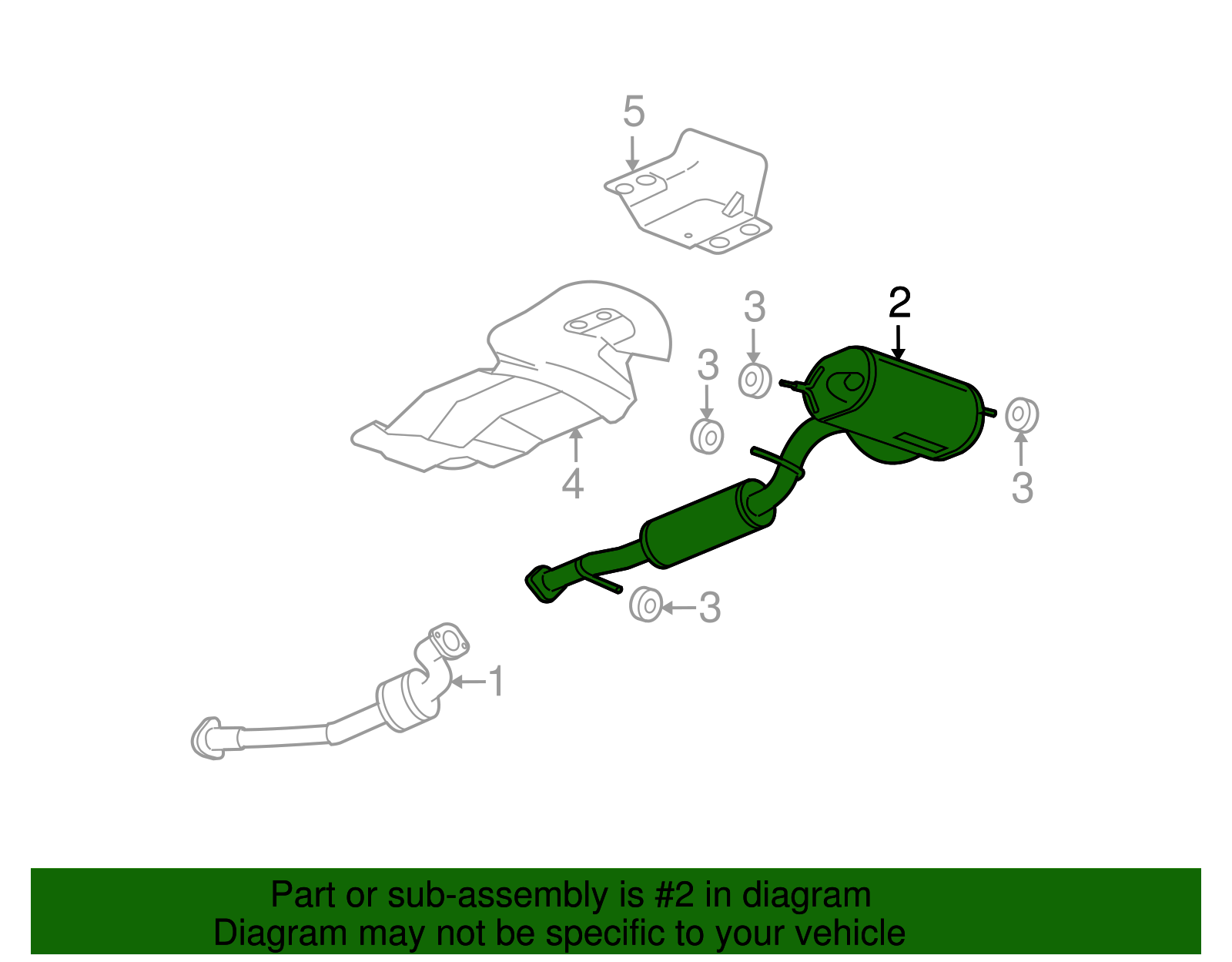Exhaust Muffler Assembly - GM (25791351)