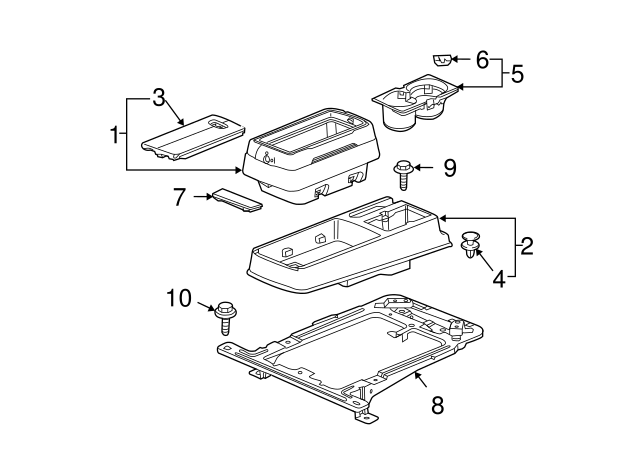 83409-SCV-A01ZA - Console Assembly, Removable *NH167L* (Graphite Black ...