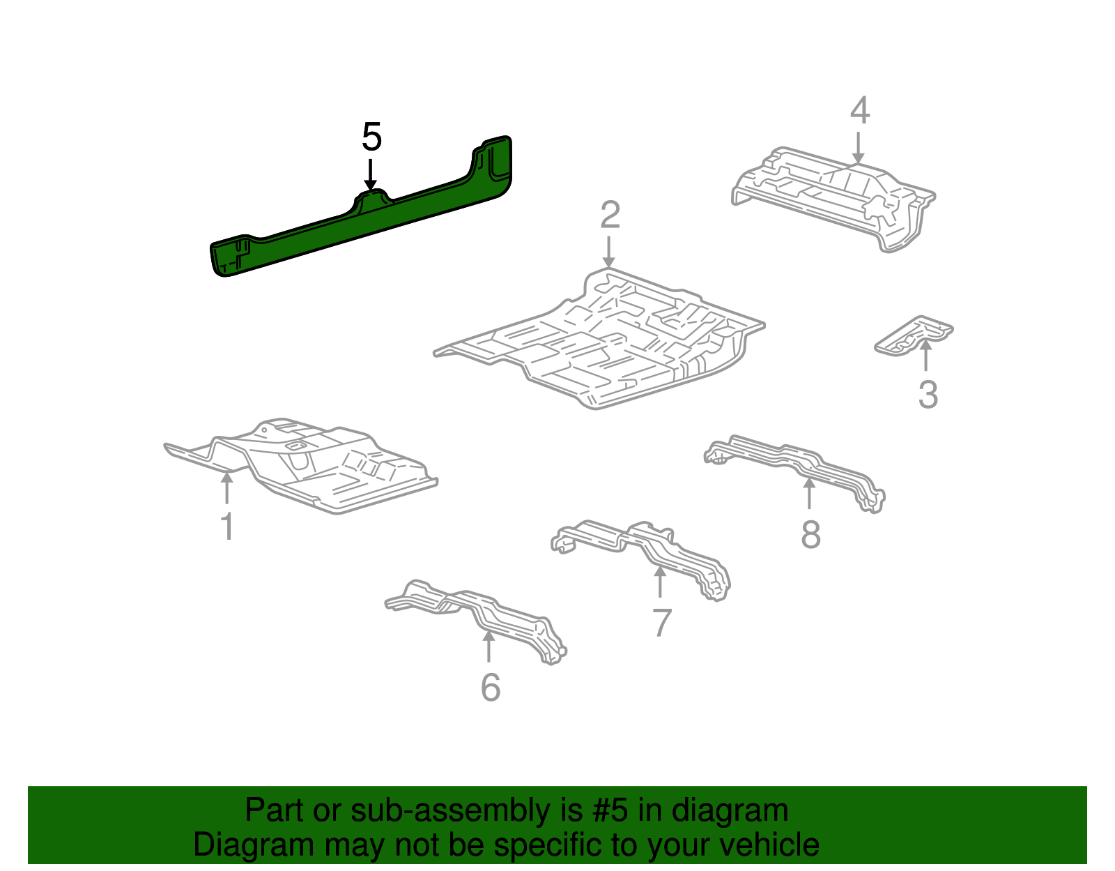 Floor Side Rail - Ford (YL3Z-1610111-AA)