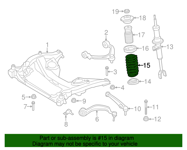 31336795430 20132019 BMW Coil Spring (31336795430) BMW of