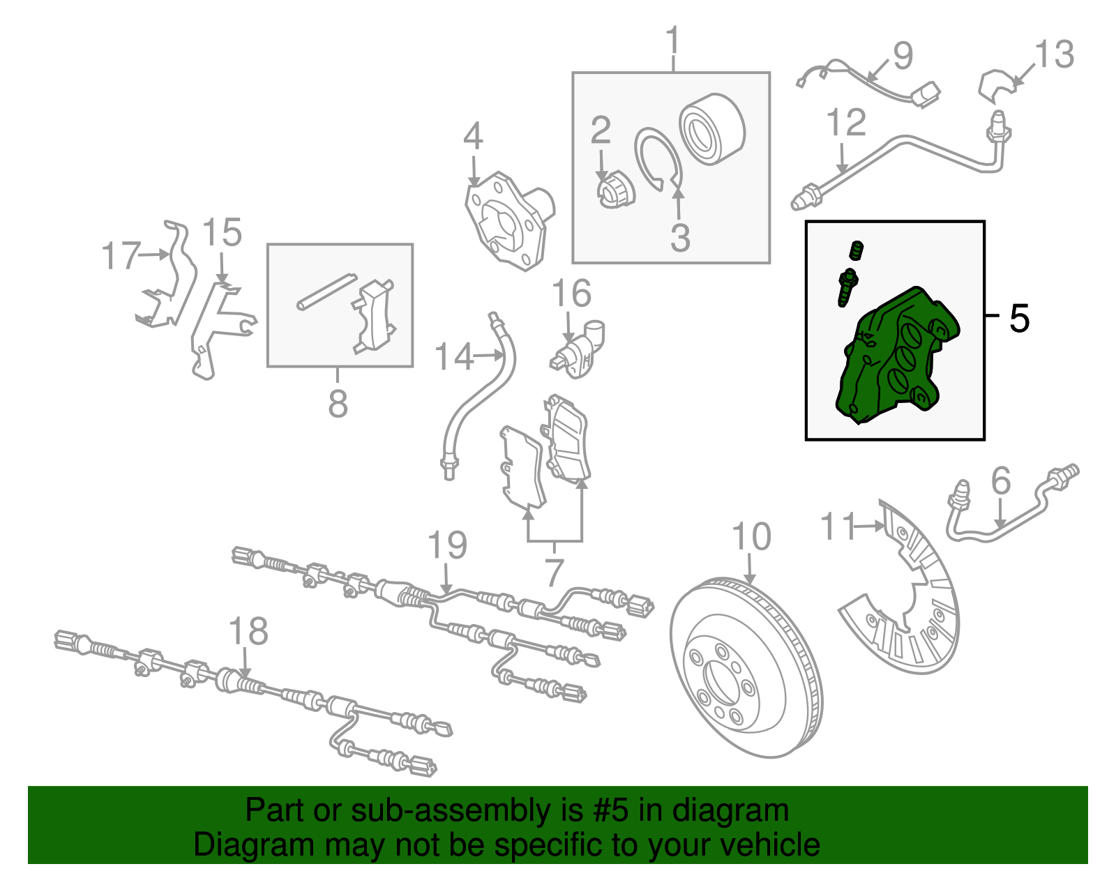 Caliper - Volkswagen (7L6-615-123-S)