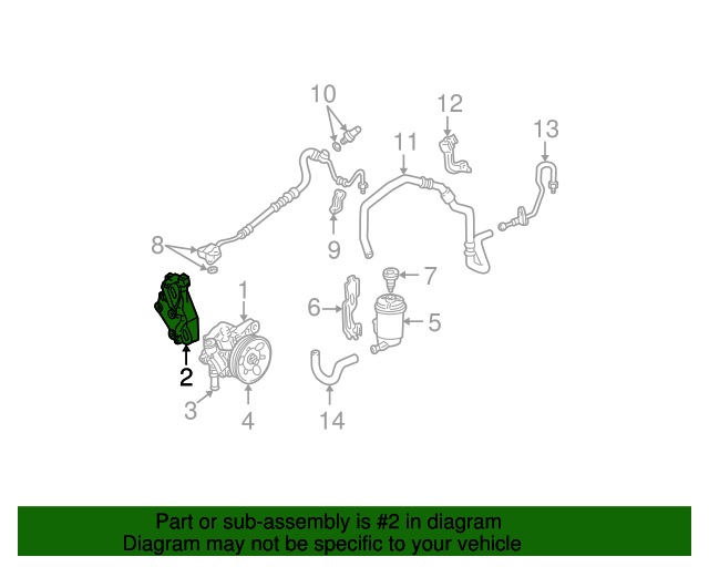 56997PLRA00 Bracket Power Steering Pump 20012005 Honda Civic Honda Factory Parts