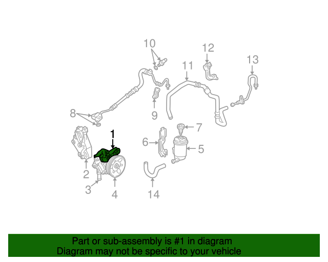 56110PLA033 Power Steering Pump 20012005 Honda Civic Honda Parts