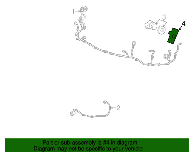 23190719 GM Front Parking Assist Alarm Sensor Bracket GM Parts Store