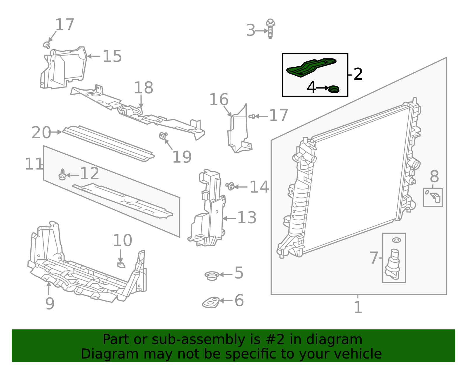 F Bracket - Cadillac (84142664)