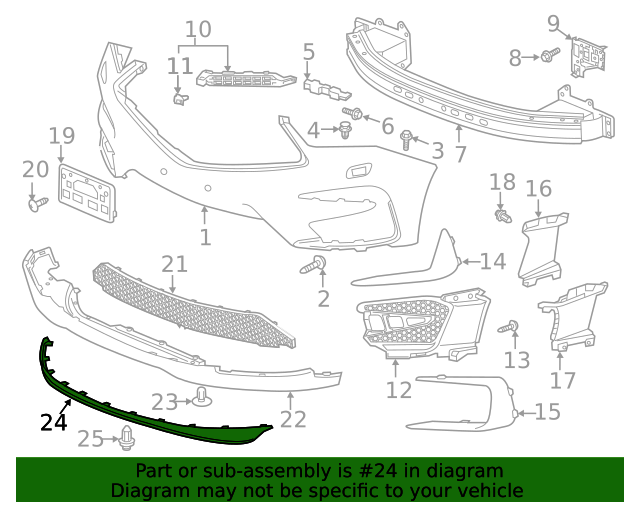 20192024 Acura RDX Air Deflector 71111TJBA00 Acura Parts World