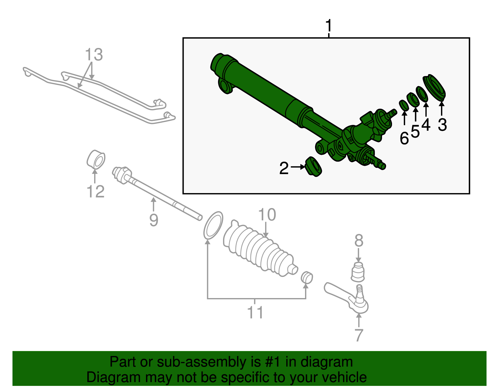 Gear Kit, Strg (Remanufactured) - GM (19330436)