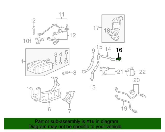 17742SDAA02 Joint, Drain Tube 20042010 Honda Honda Parts Online