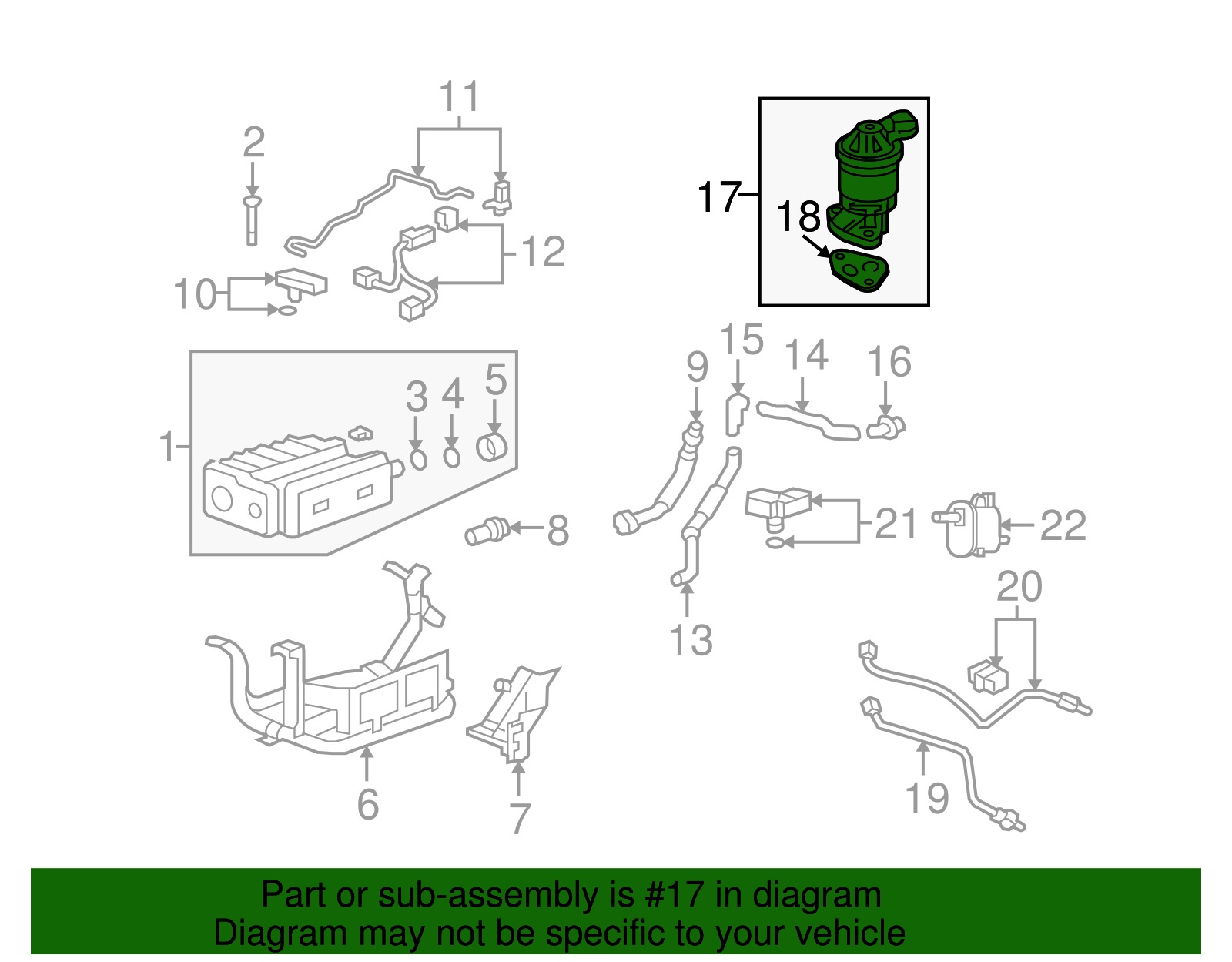 18011RRAA00 20072009 Honda CRV Valve Set Egr Genuine Honda Parts