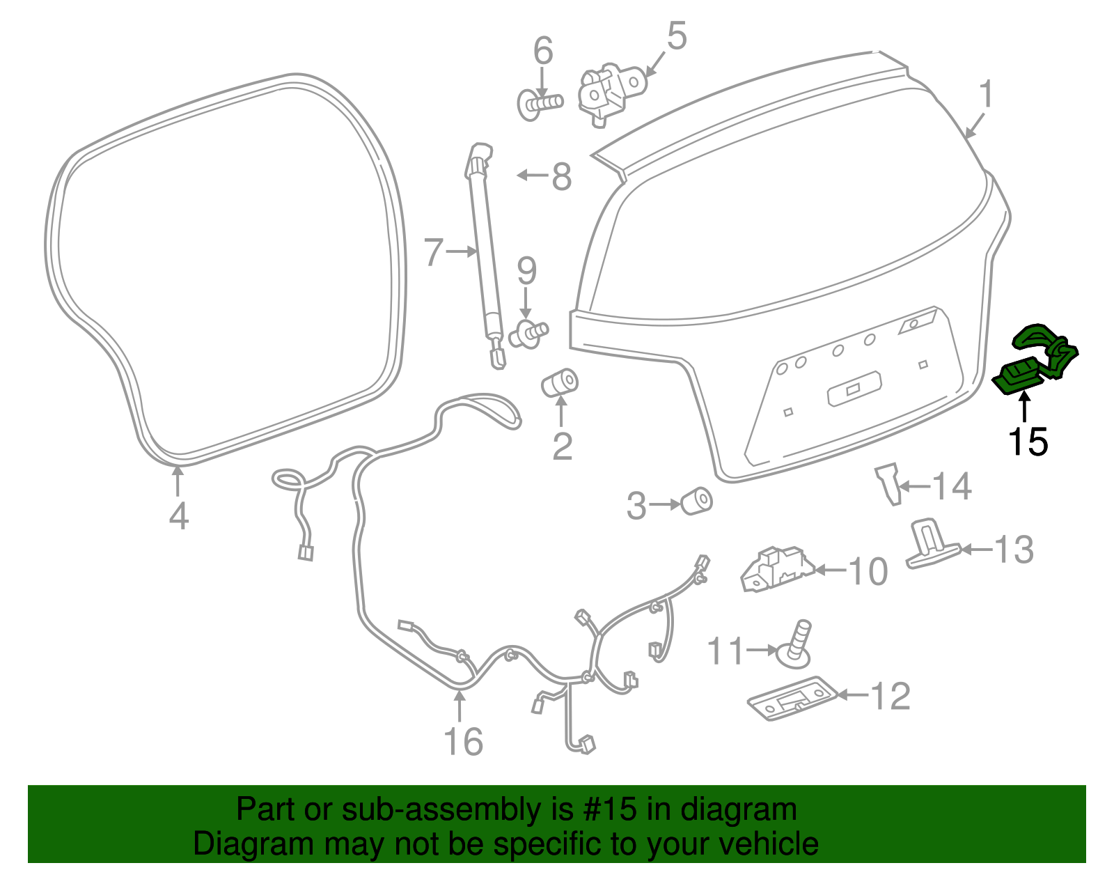Liftgate Release Switch - GM (96940890)