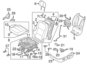 2014-2016 Hyundai Equus Headrest 88700-3N600-NVN | OEM Parts Online