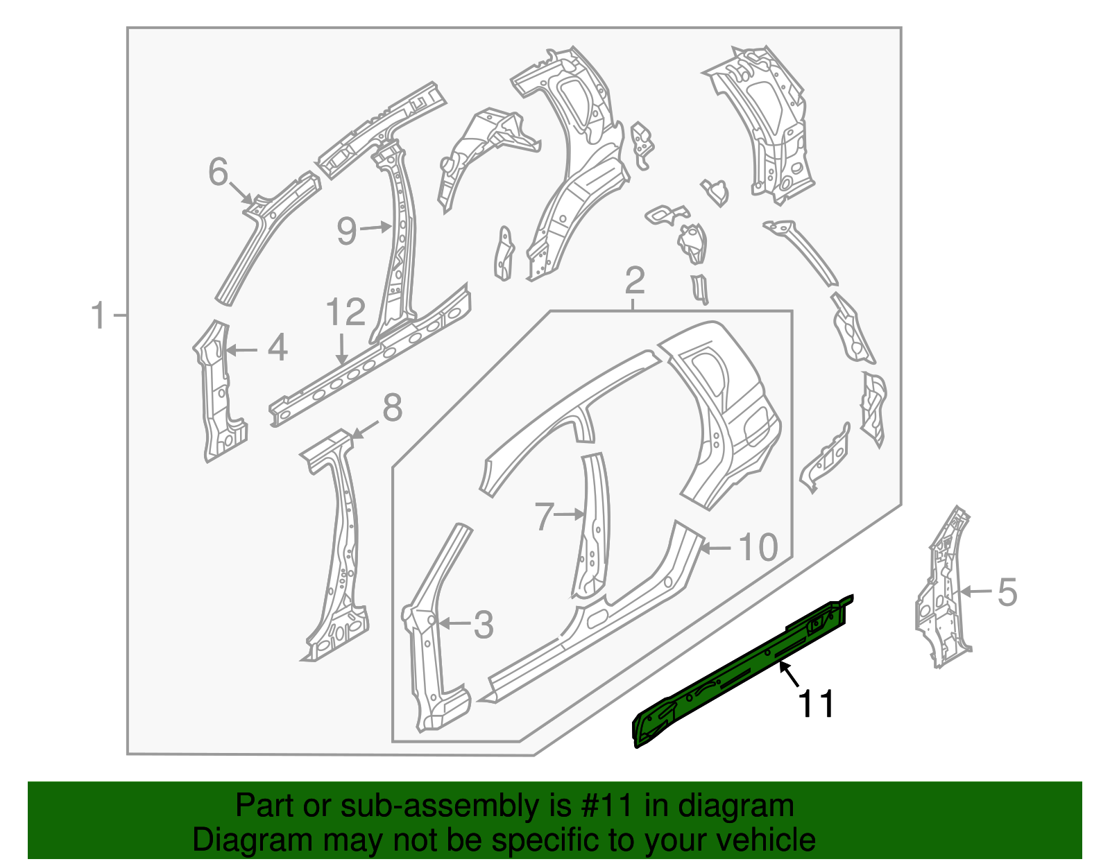 Panel, Rkr Inner - GM (95212521)