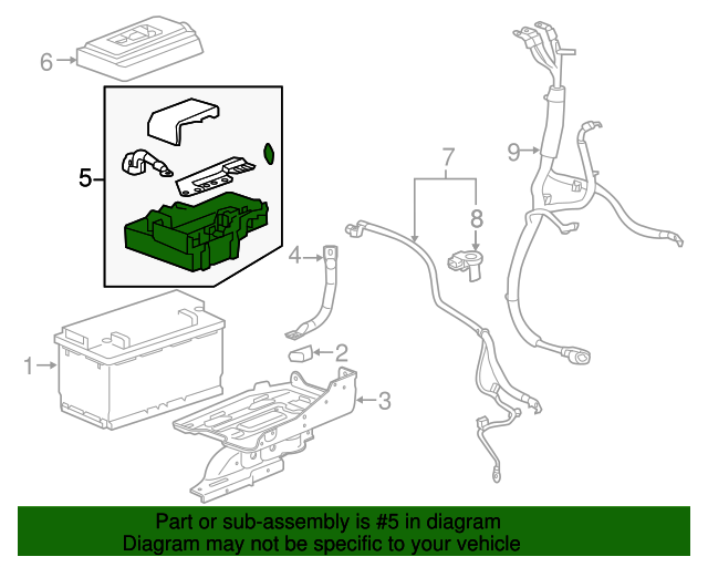 84354716 Battery Distribution Engine Compartment Fuse Block 2014