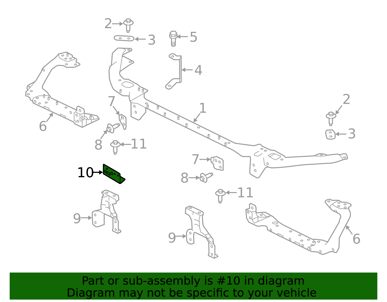 2018-2023 Land Rover Range Rover Velar Support Bracket Mount Plate ...