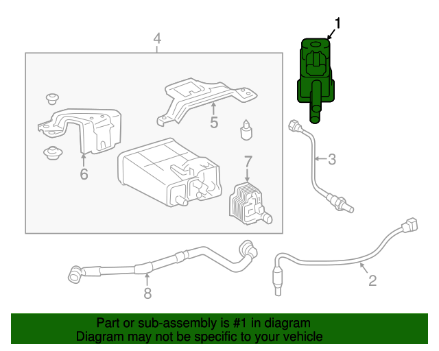 20092017 Toyota Genuine Toyota Vapor Canister Purge Solenoid Vacuum Valve 258600V040