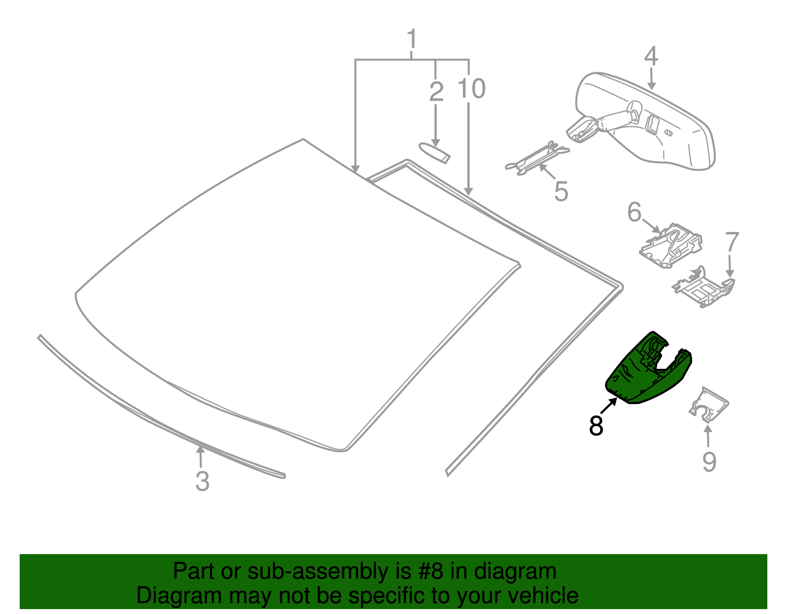 Mirror Trim - Toyota (86466-12011)